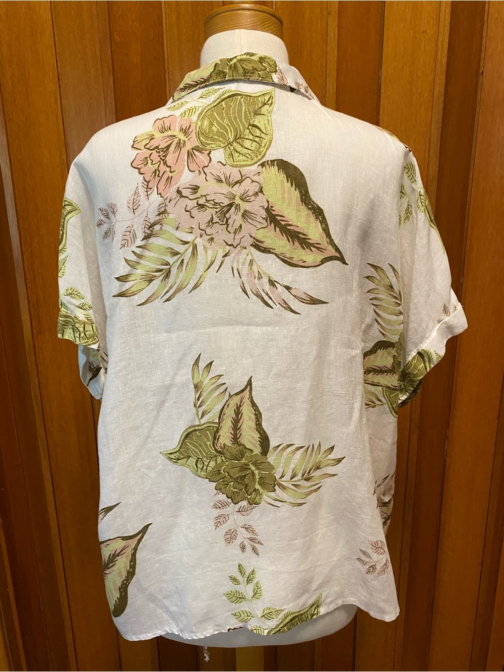 Joie White Short-Sleeve Floral Button-Up Shirt - Picture 2 of 3